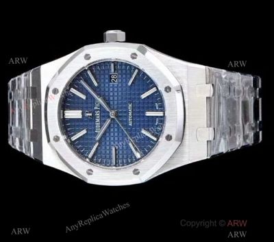 JF Replica Audemars Piguet Royal Oak Stainless steel Blue Dial Watch 3120 Movement